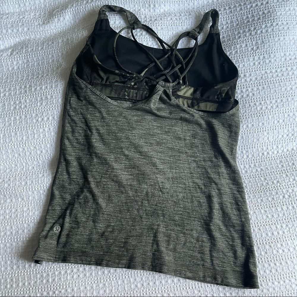 lululemon sunset salutation green butterfly tank